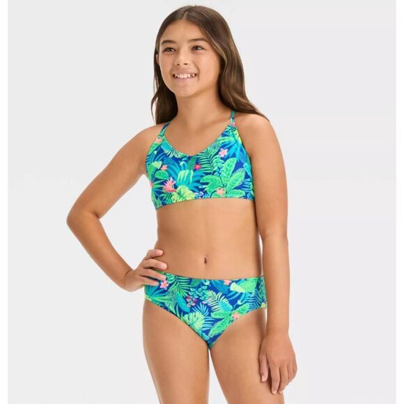 Art Class Other - NEW Girls Sz Small 6/7 Colorful Tropical Print Bikini 2 Pc Swimsuit ART CLASS